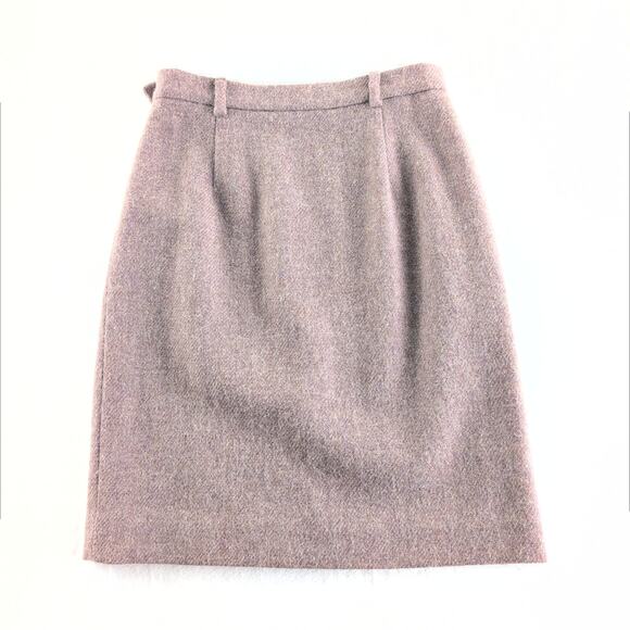 Vintage Ralph Lauren Pencil Skirt Women's 8 Lamb's Wool Alpaca Blend Mauve - Picture 8 of 8